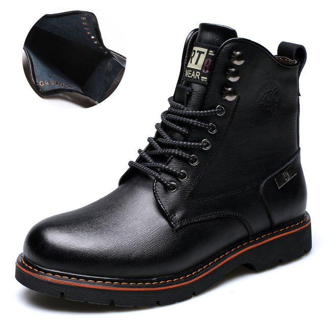 Men's Casual Martin Boots - Plus Cashmere Lined | GemTime Collective