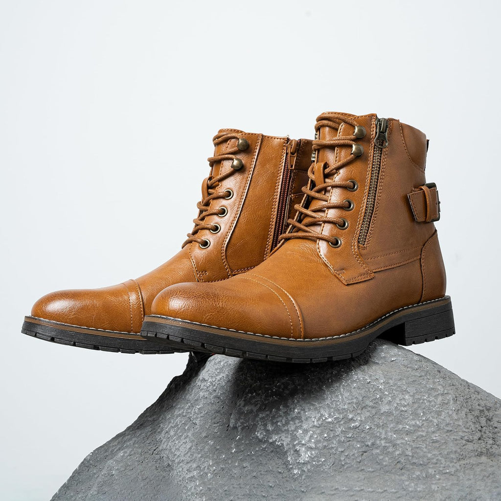 Men's Casual Motorcycle Combat Ankle Boots