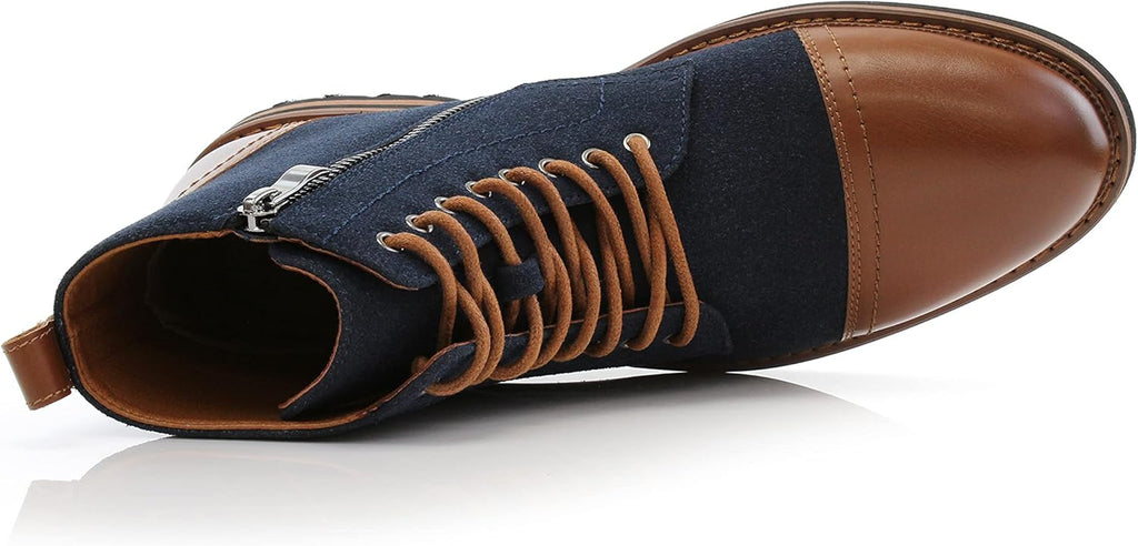 Step Up Your Style Game with Polar Fox Men's Ankle Dress Boots - Versatile Lace-Up Fashion for Every Occasion