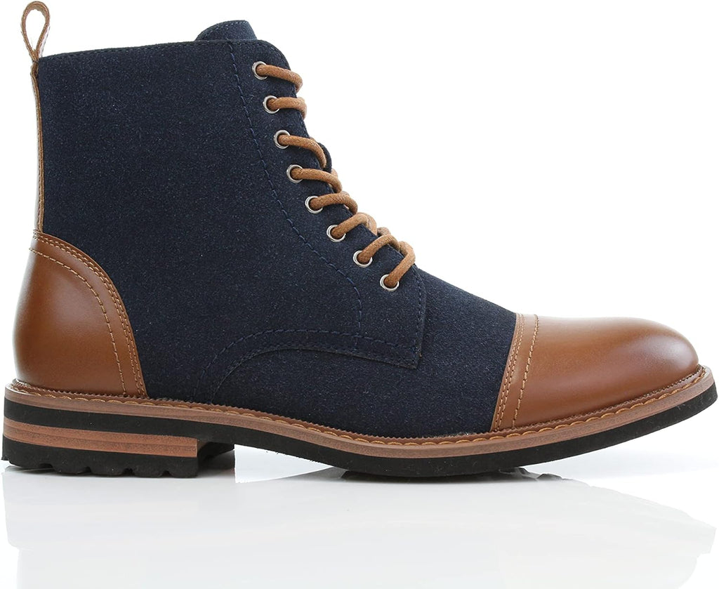 Step Up Your Style Game with Polar Fox Men's Ankle Dress Boots - Versatile Lace-Up Fashion for Every Occasion