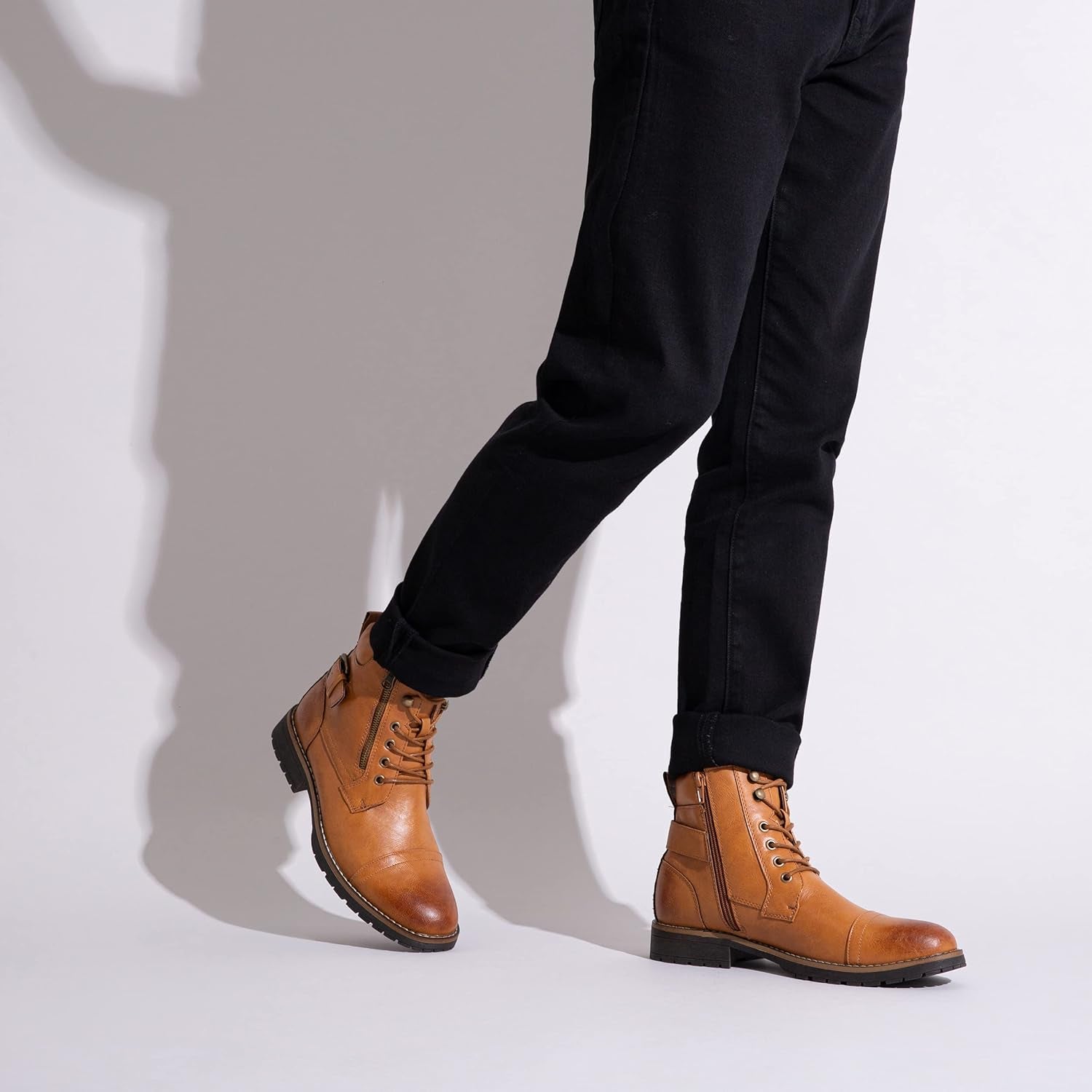 Men's Casual Motorcycle Combat Ankle Boots