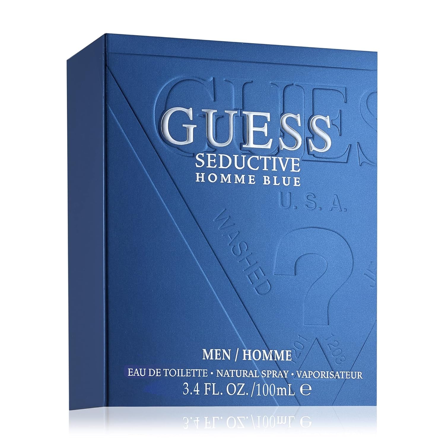 Unleash Your Charisma with GUESS Seductive Homme Blue Eau De Toilette Spray for Men - 3.4 Fl Oz