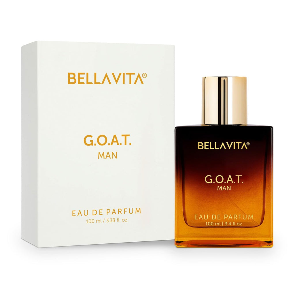 Experience the Essence of Masculinity with Bellavita Luxury G.O.A.T. Men's Eau de Parfum – A Long-Lasting Fusion of Bergamot, Lavender, Vetiver, and Patchouli in a 3.4 Fl. Oz Bottle
