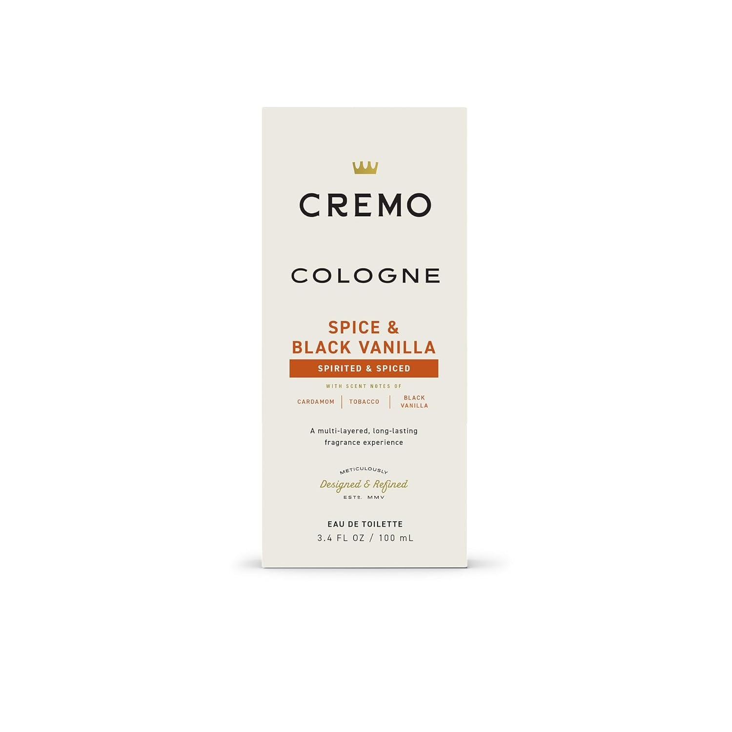 Elevate Your Essence: Cremo Men's Cologne in Spice & Black Vanilla - 3.4 Fl Oz of Sophisticated Scent