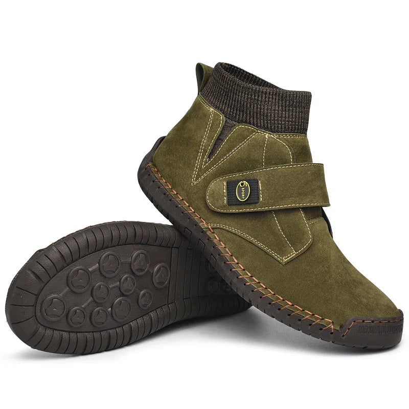 Men's Velcro Ankle Boots - Winter Sock Trainer Boots | GemTime Collective