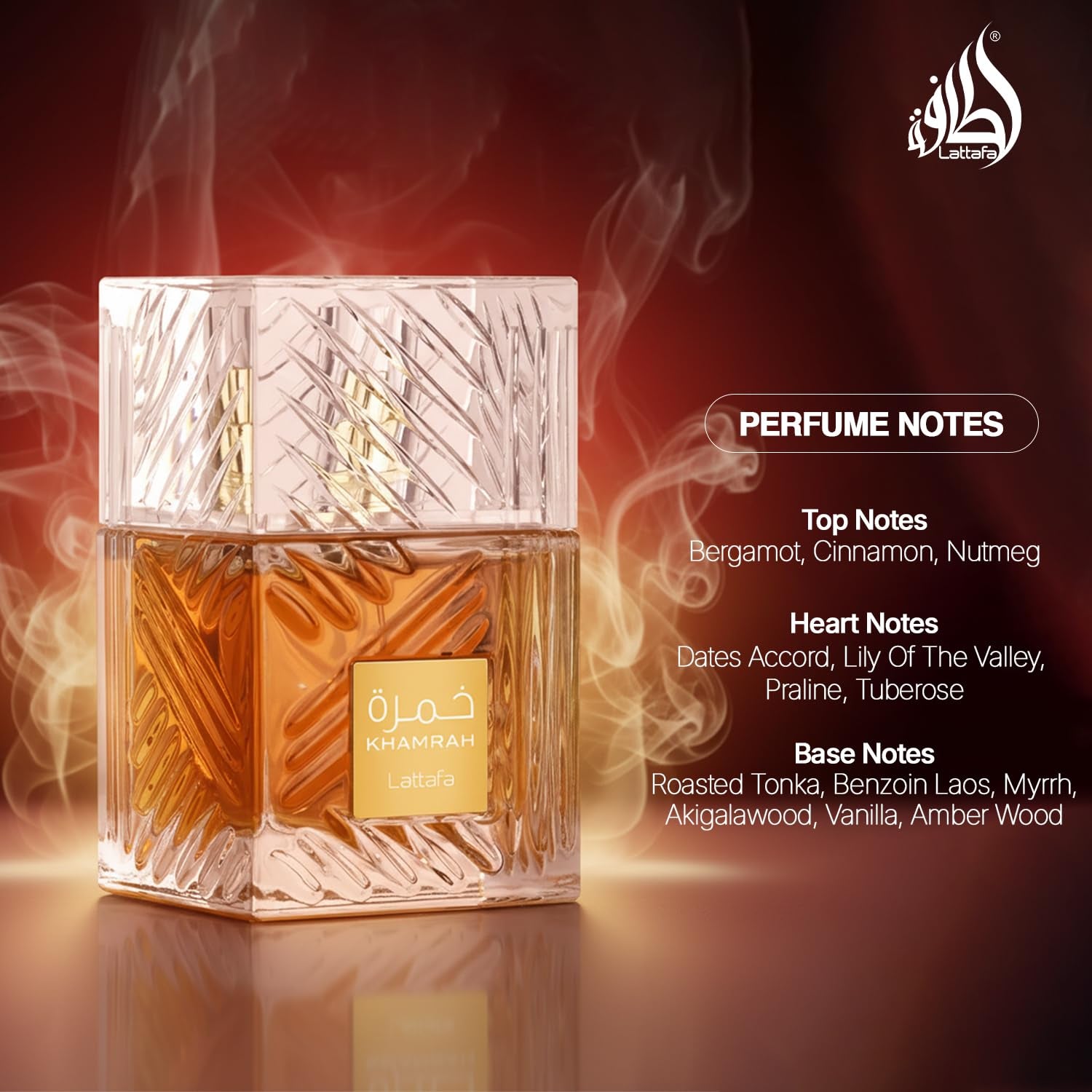 Indulge in Khamrah Eau De Parfum - A Mesmerizing Unisex Fragrance with Enchanting Notes of Vanilla, Cinnamon, and Amber - 3.4 Oz / 100 Ml