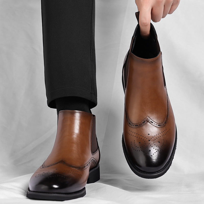 Men's British Vintage Fleece-Lined Boots - Fashion Footwear | GemTime Collective