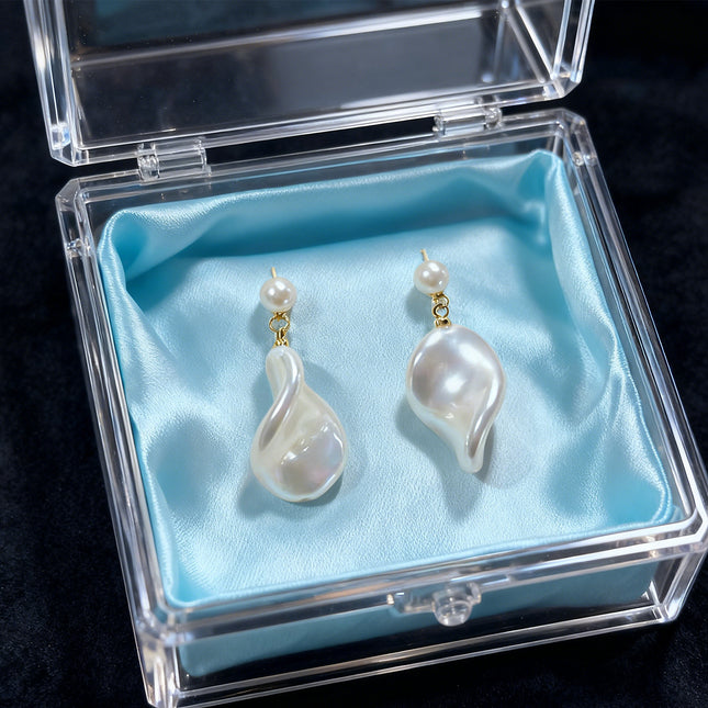 Irregular Pearl Drop Earrings - Elegant Statement Jewelry | GemTime Collective