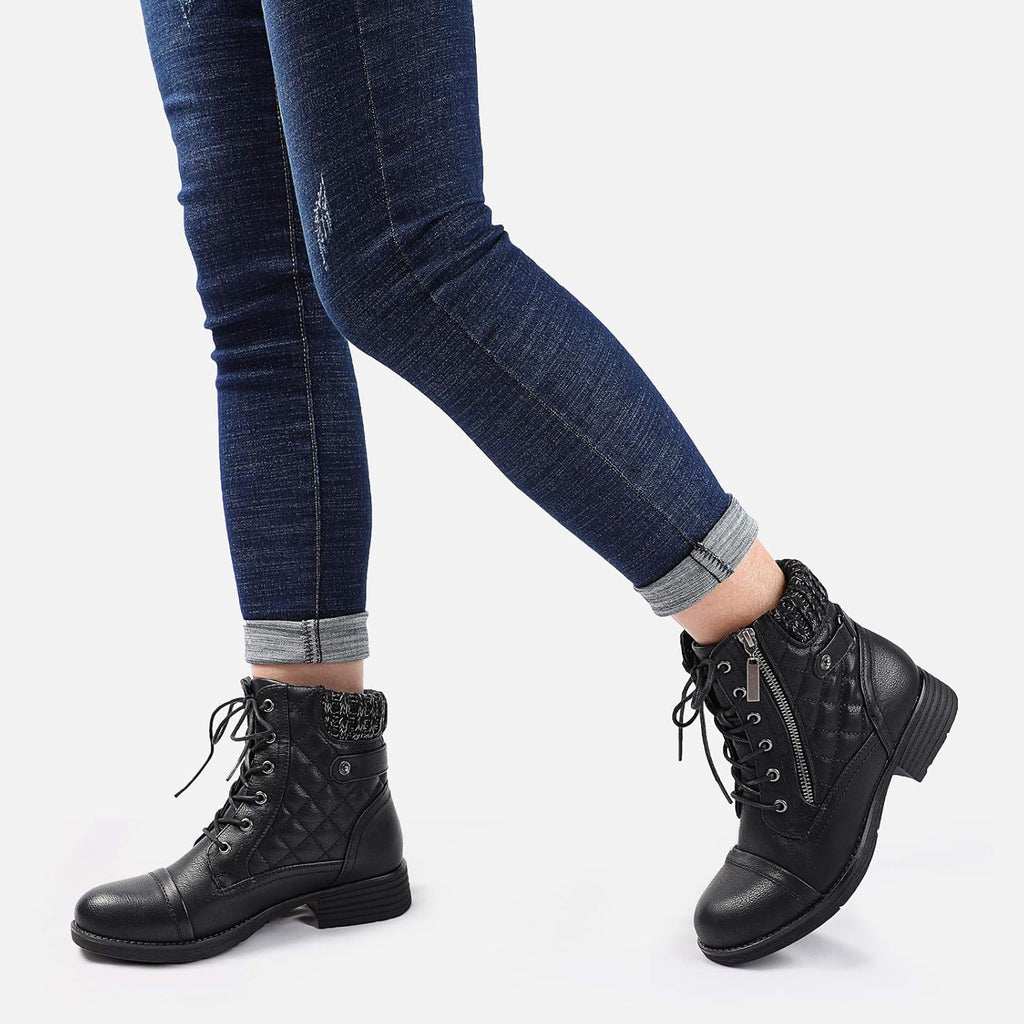 Women's Lace-Up Ankle Combat Boots