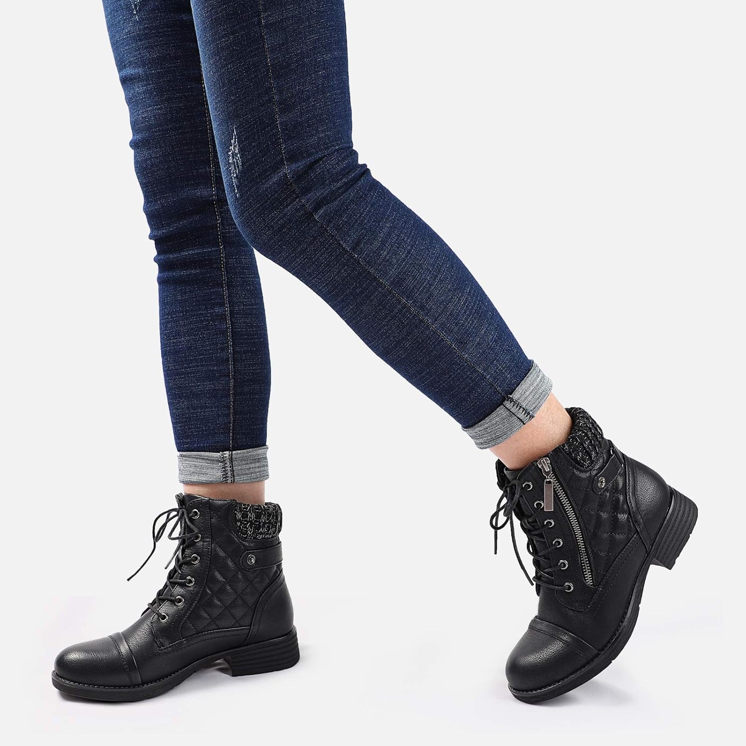 Women's Lace-Up Ankle Combat Boots