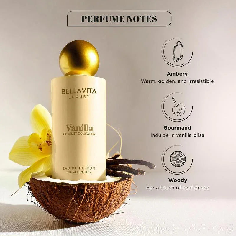 Bellavita Luxury Honey Oud & Vanilla Perfume Combo | Unisex Eau De Parfum Gift Set | Long Lasting Floral, Spicy & Musky Fragrances | 2 X 100Ml | Premium, Elegant & Cruelty-Free Perfume Duo