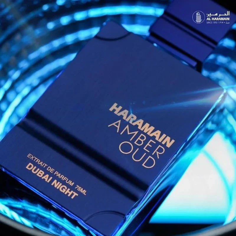 Indulge in Luxury with Al Haramain Amber Oud Dubai Night Eau De Parfum - 75 ML of Warm Sensual Bliss for Men
