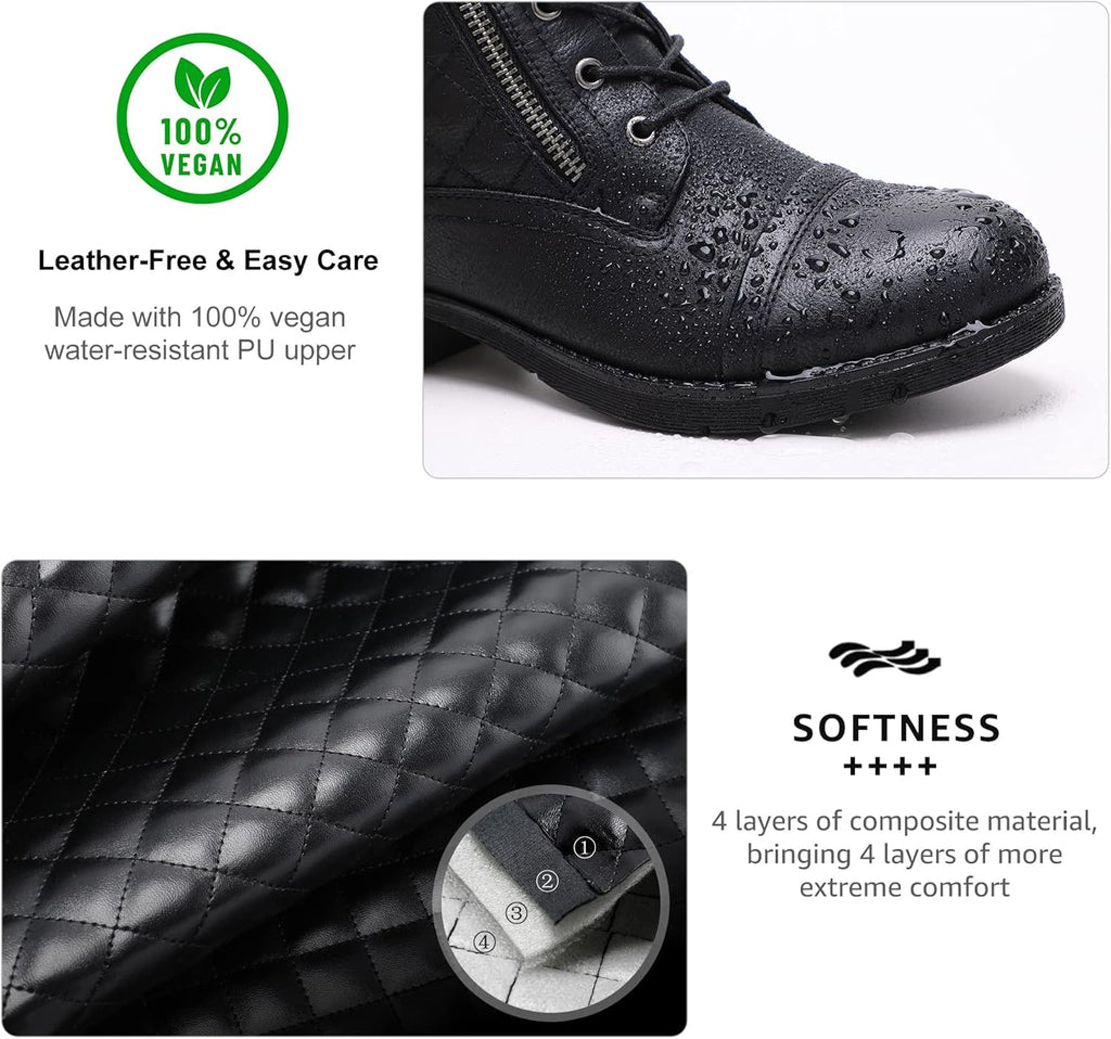 Women's Lace-Up Ankle Combat Boots