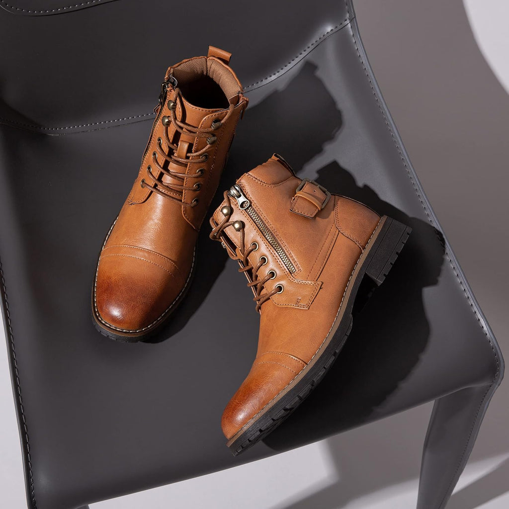 Men's Casual Motorcycle Combat Ankle Boots