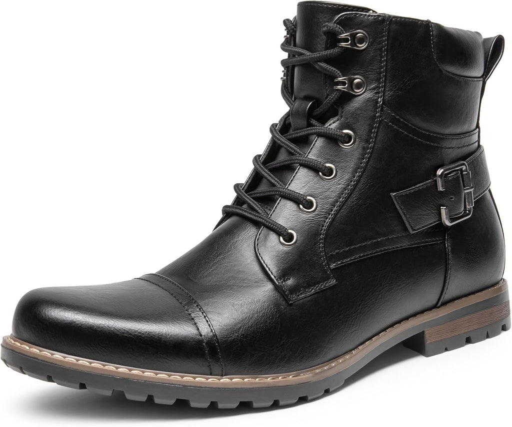 Step Up Your Style with Bruno Marc Men's Zippered Motorcycle Combat Boots - Perfect for Every Adventure!