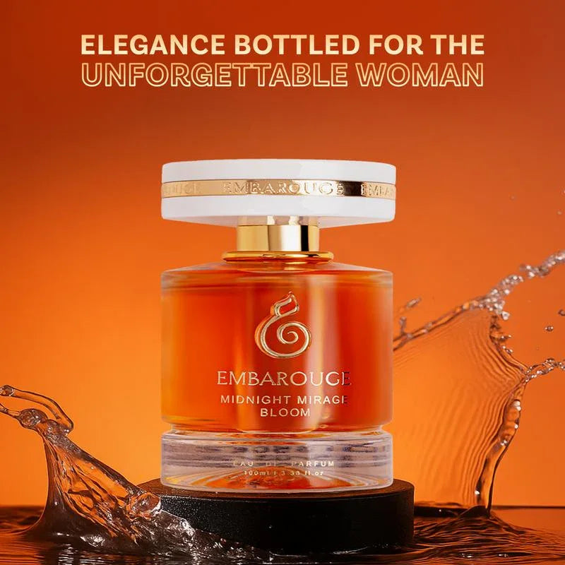 Experience the Allure of EMBAROUGE MIDNIGHT MIRAGE BLOOM - Enchanting Women's Fragrance with Chypre Notes | 100 ml Eau De Parfum | Perfect Gift for Her