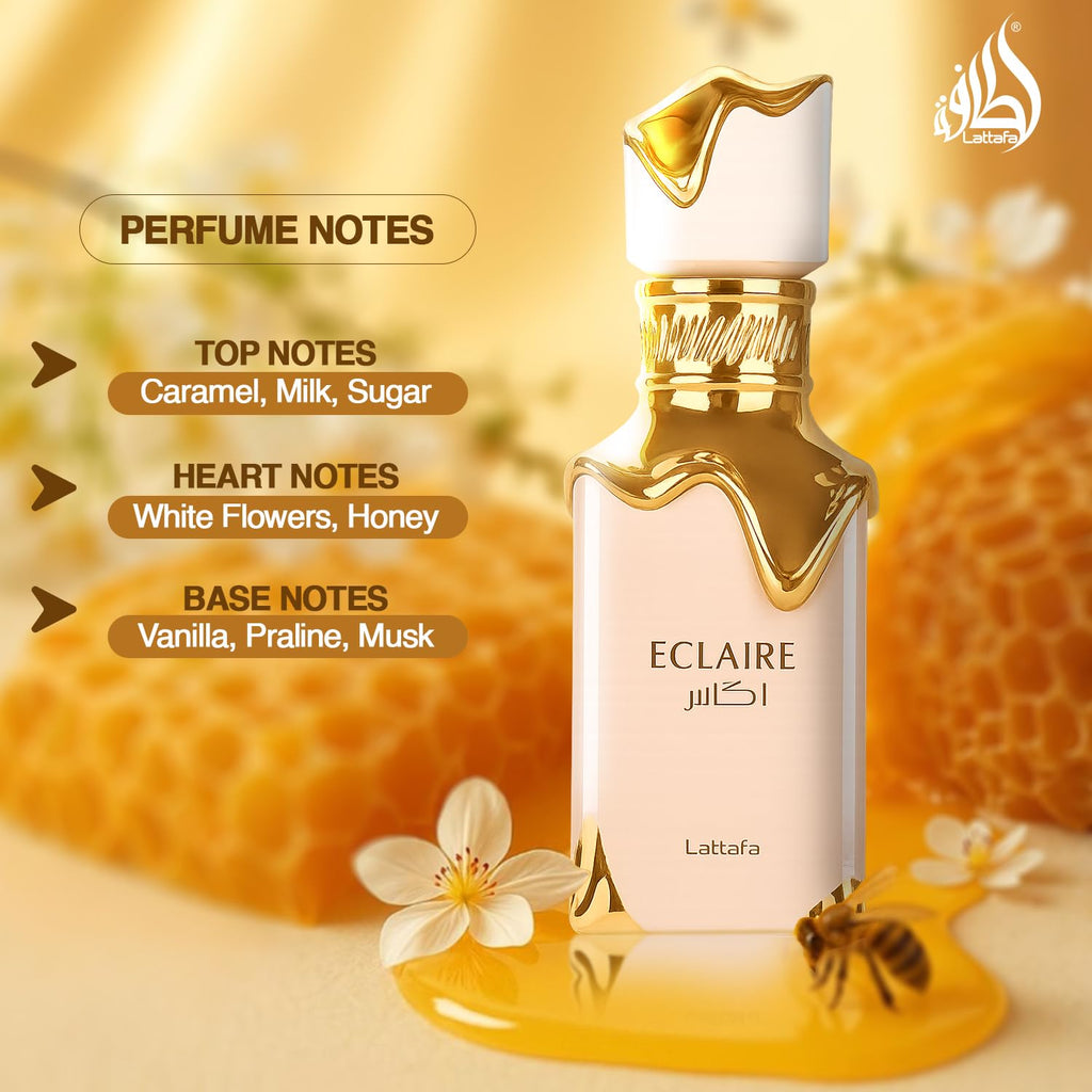 Indulge in Luxury with Eclaire Eau De Parfum for Women - 3.40 Ounce / 100 Ml, A Long-Lasting Symphony of Vanilla, Caramel, and Floral Notes