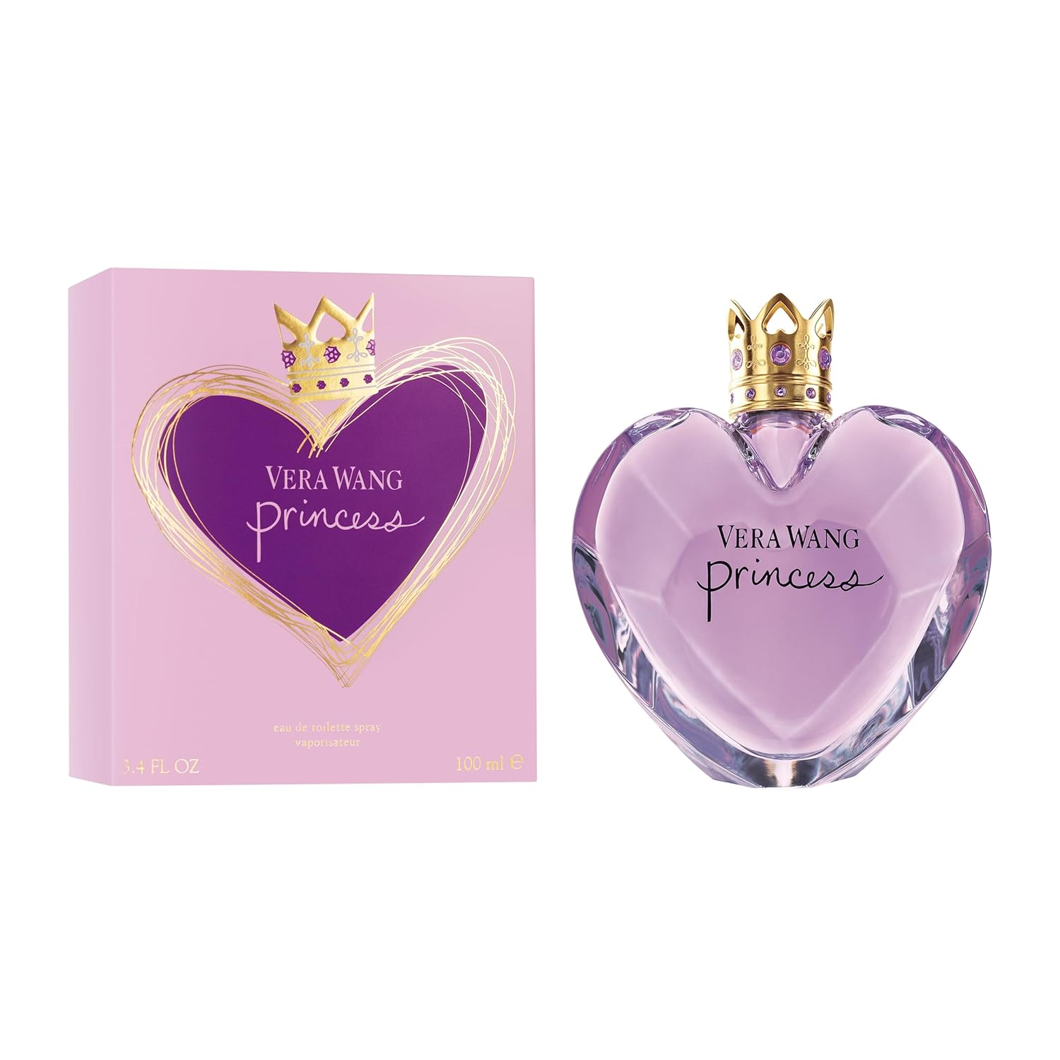 Princess Eau De Toilette 3.4 Fl Oz - Women's Fragrance with Notes of Apple, Guava, and Vanilla, Long-Lasting Everyday Scent, Travel Size