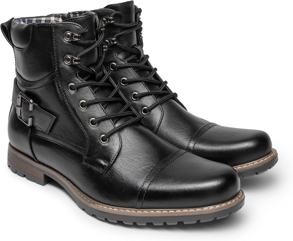 Step Up Your Style with Bruno Marc Men's Zippered Motorcycle Combat Boots - Perfect for Every Adventure!