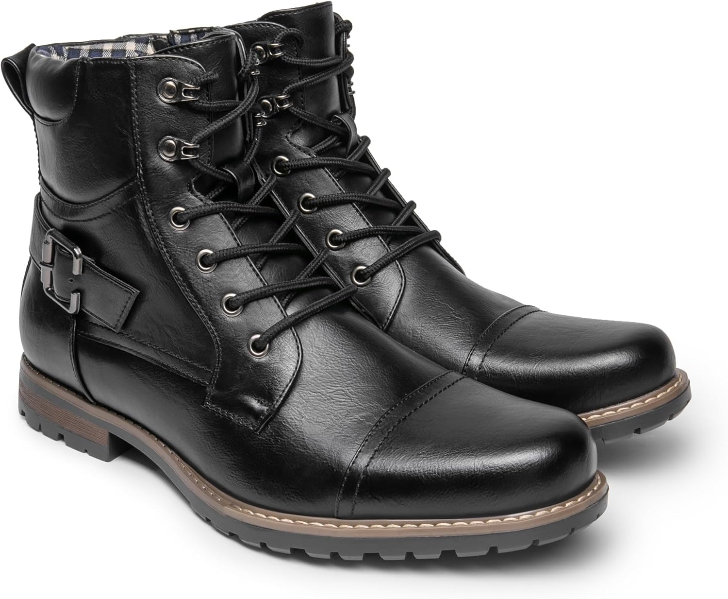 Step Up Your Style with Bruno Marc Men's Zippered Motorcycle Combat Boots - Perfect for Every Adventure!