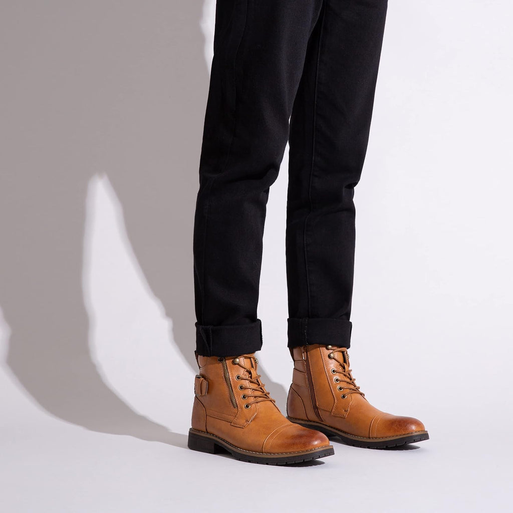 Men's Casual Motorcycle Combat Ankle Boots