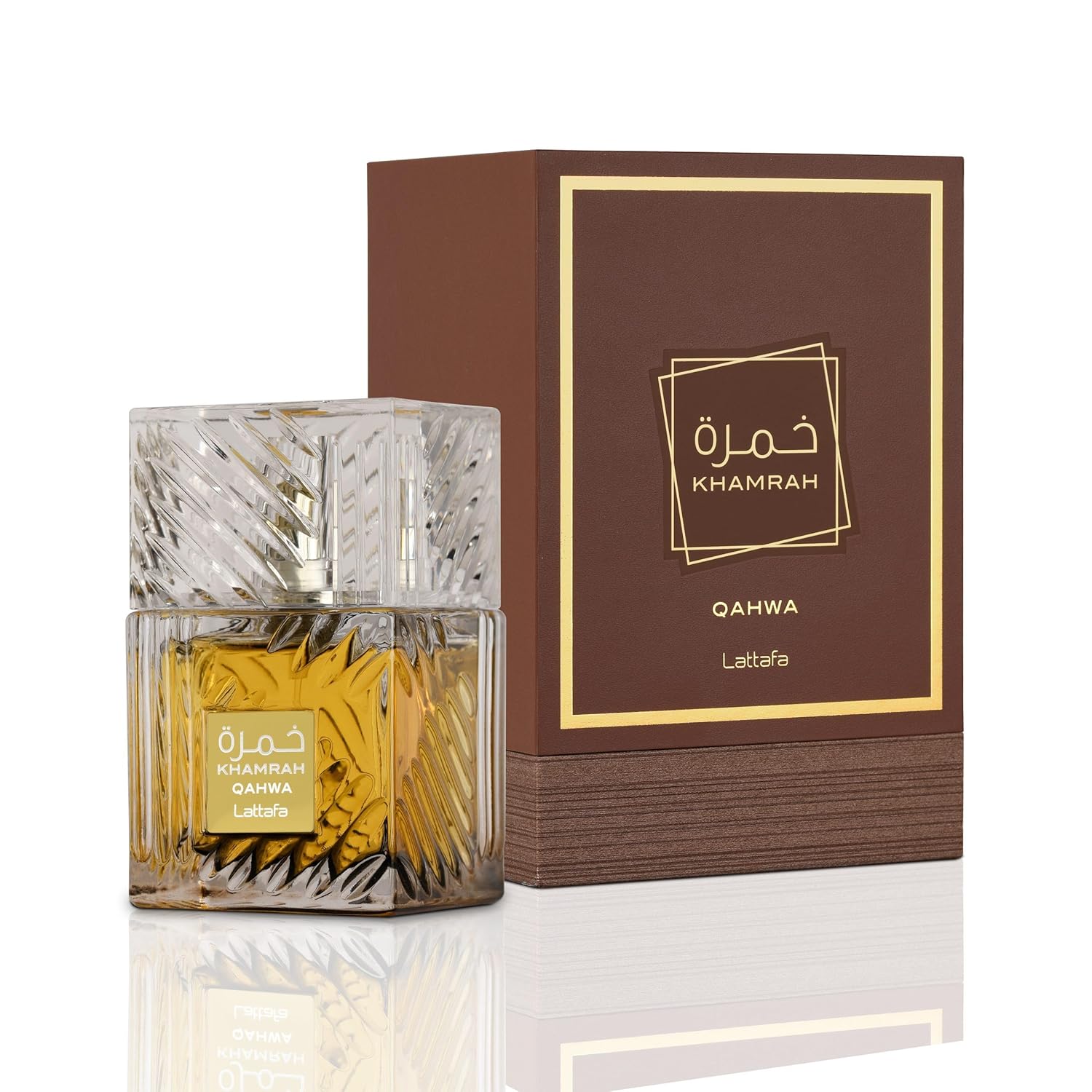 Khamrah Qahwa Eau De Parfum for Unisex - Long-Lasting Vanilla, Warm Spicy, Cinnamon, and Sweet Fragrance, 3.40 Ounce / 100 Ml