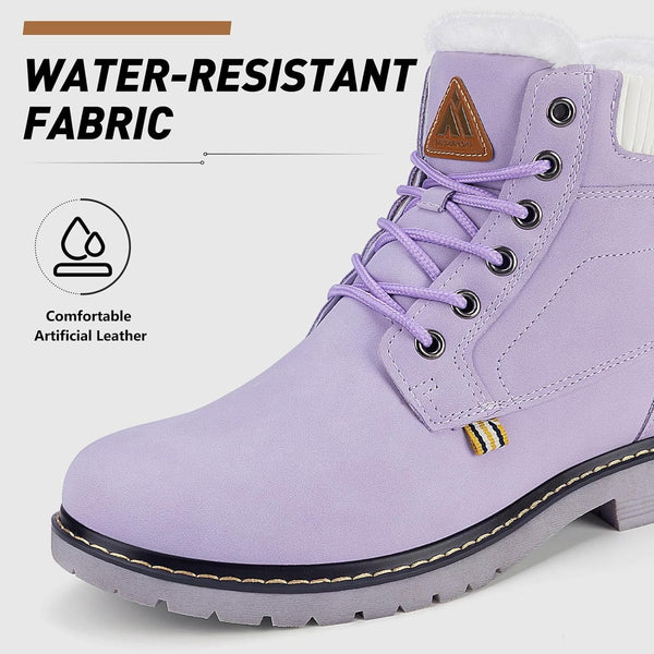 Step into Winter with Confidence: Women's Waterproof Snow Boots – Insulated Hiking Footwear Featuring Cozy Fur Lining and Anti-Slip Sole