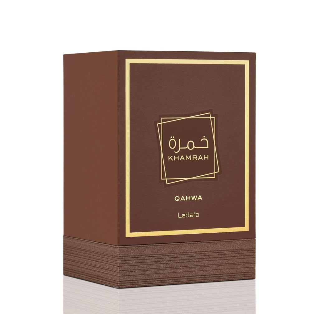 Khamrah Qahwa Eau De Parfum for Unisex - Long-Lasting Vanilla, Warm Spicy, Cinnamon, and Sweet Fragrance, 3.40 Ounce / 100 Ml