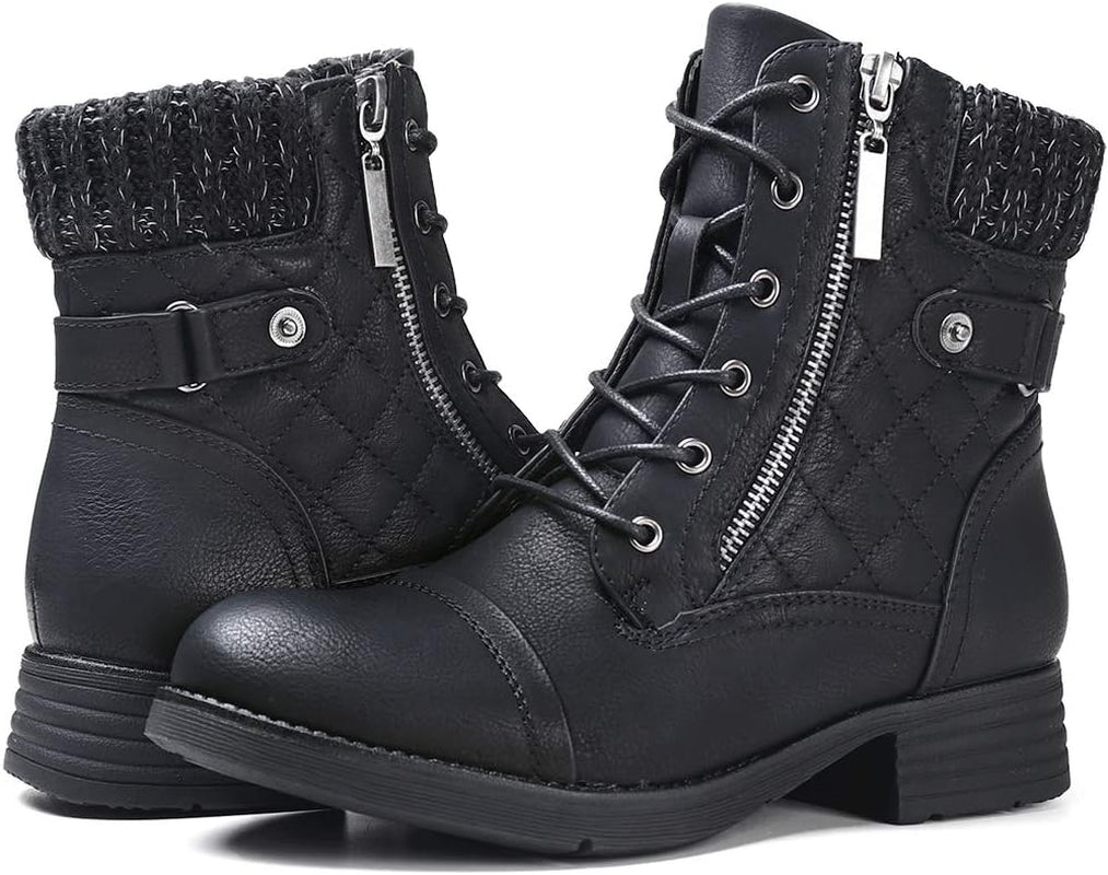 Women's Lace-Up Ankle Combat Boots