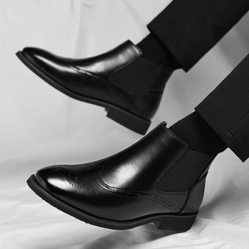 Men's British Vintage Fleece-Lined Boots - Fashion Footwear | GemTime Collective