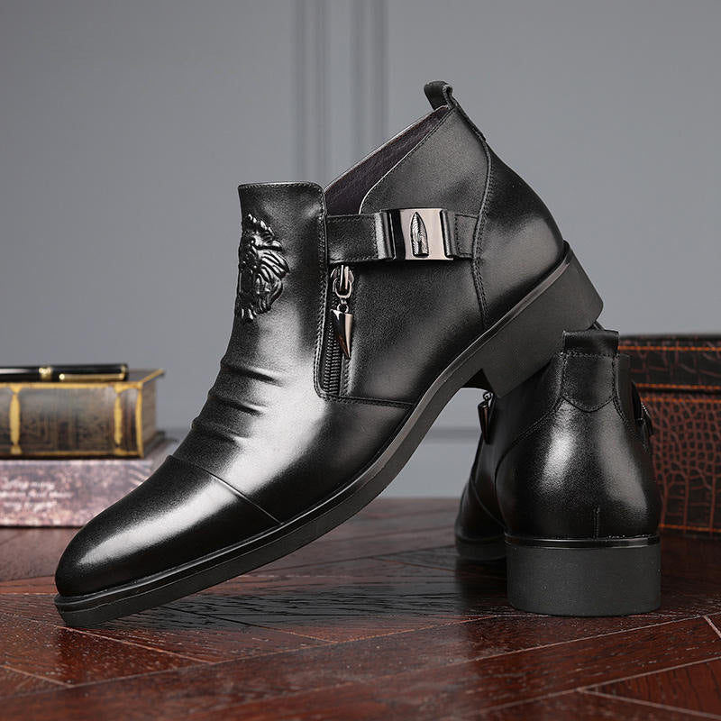 Men's Horseshoe Heel Embossed Double-Sided Pull Boots | GemTime Collective