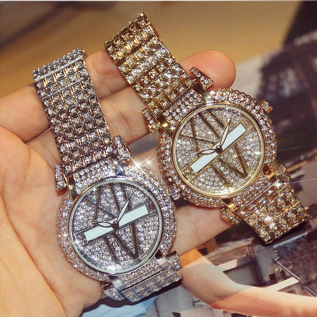 Luxury Diamond Women's Watch - Fashion Stainless Steel Bracelet | GemTime Collective