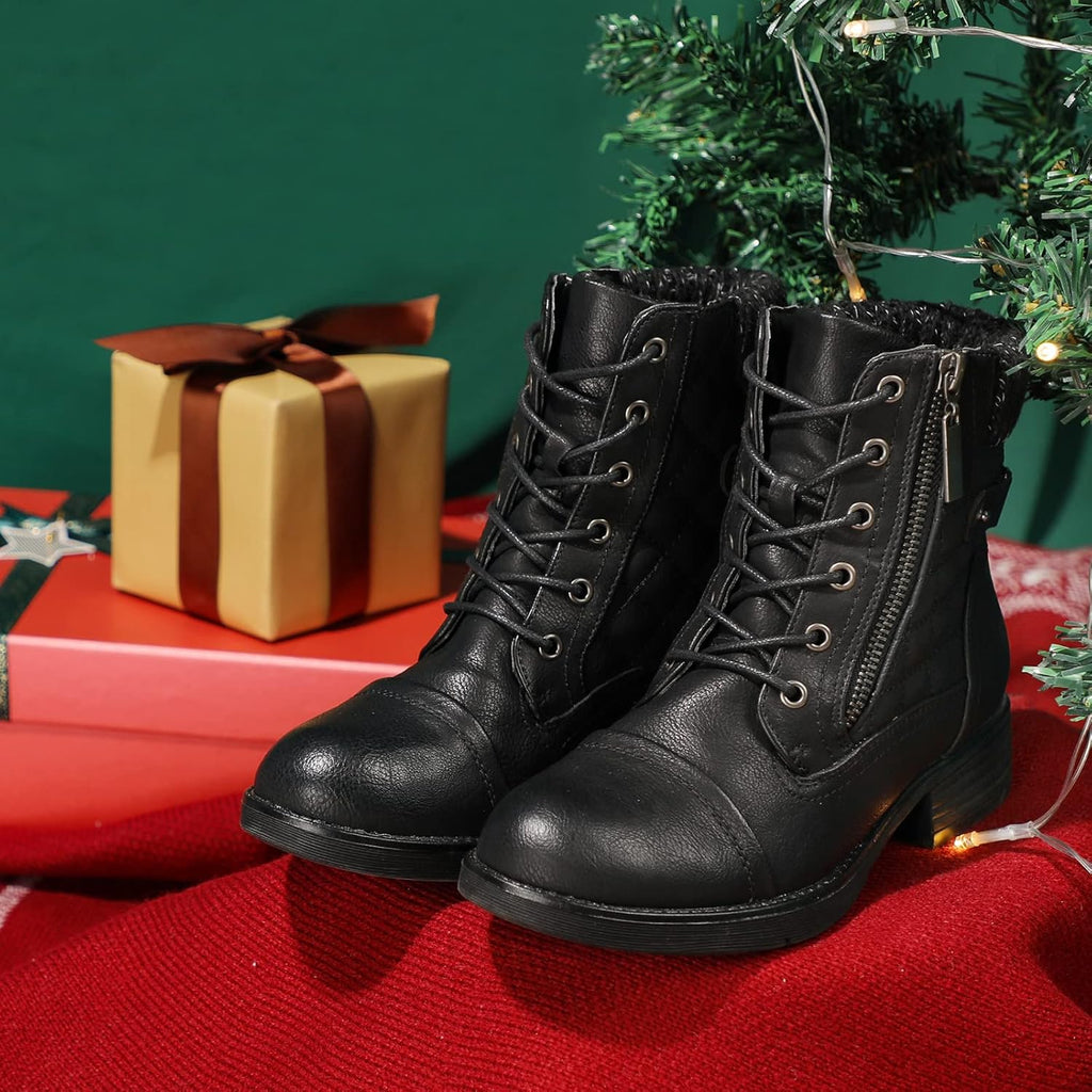 Women's Lace-Up Ankle Combat Boots