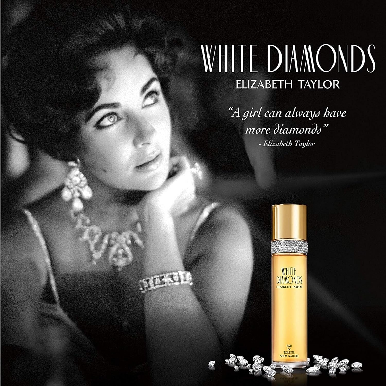 White Diamonds Eau De Toilette Gift Set for Women, Featuring Moisturizing Body Shower Gel and Body Cream, Floral Fragrance with Invigorating Notes