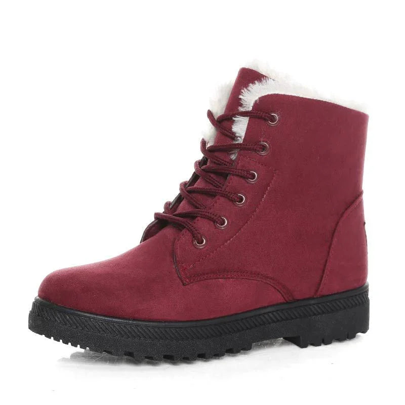 Women's Warm Plush Winter Snow Boots - Insulated Ankle Boots | GemTime Collective