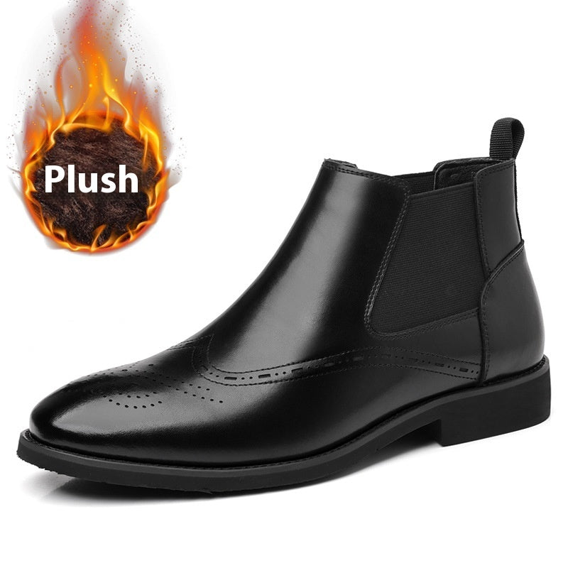 Men's British Vintage Fleece-Lined Boots - Fashion Footwear | GemTime Collective