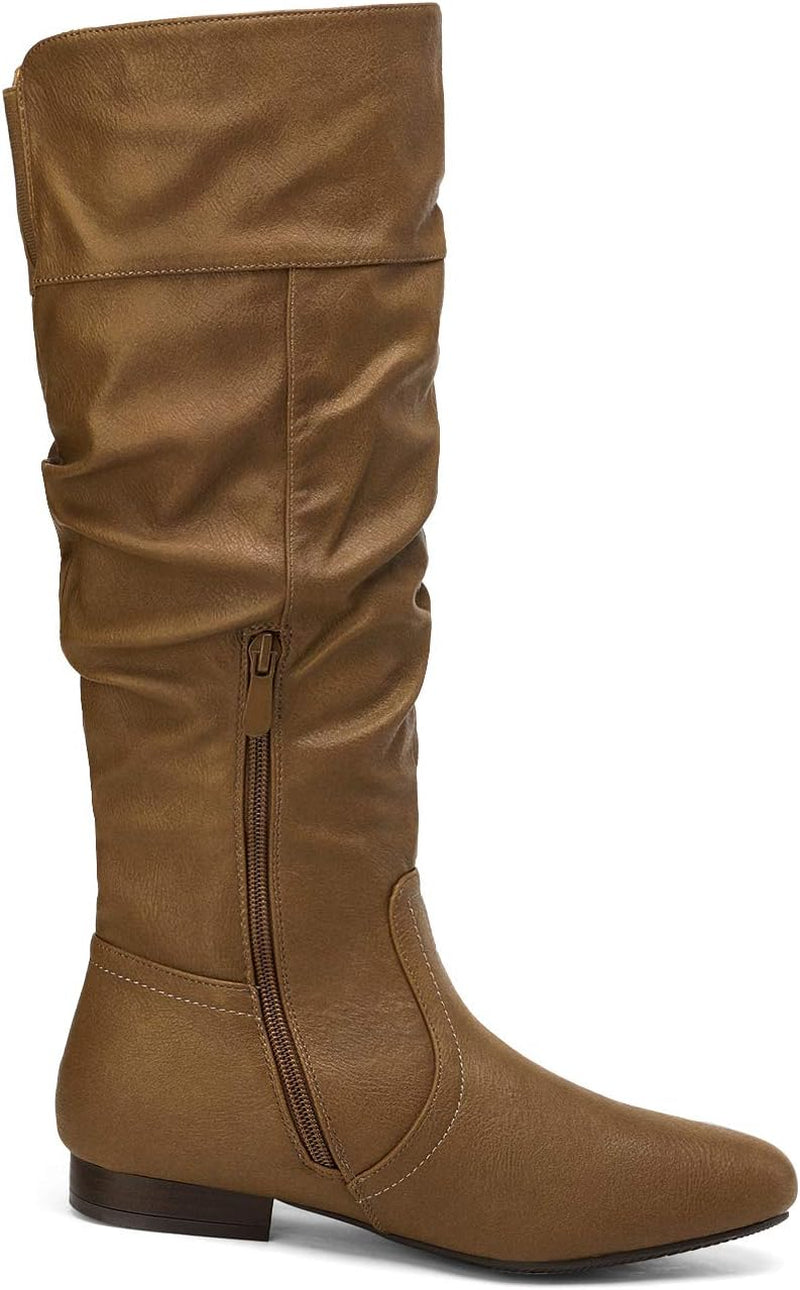 Elevate Your Winter Style with DREAM PAIRS Women's Chic Knee-High Pull-On Boots in Camel