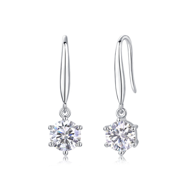 1-Carat Moissanite Silver Earrings - Luxury Diamond Studs | GemTime Collective