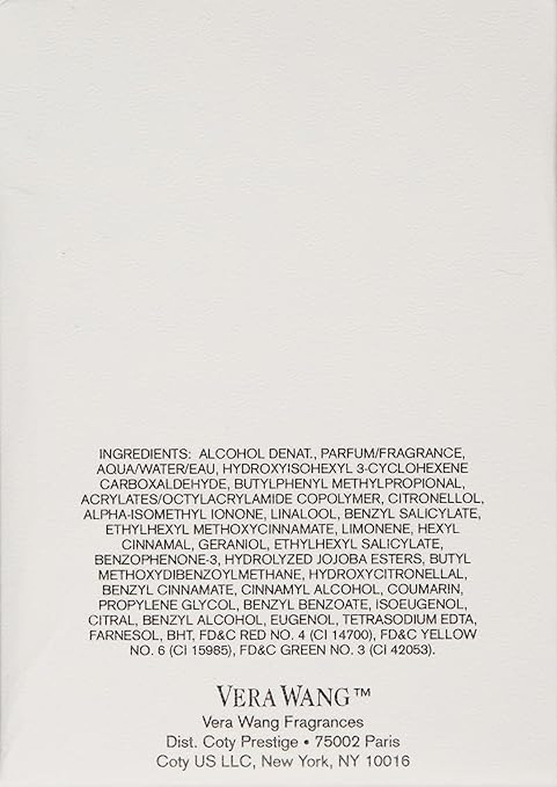Indulge in Elegance: Vera Wang Eau De Parfum for Women - A Captivating Floral Symphony with Iris, Lilies, and Sandalwood - 3.4 Fl Oz