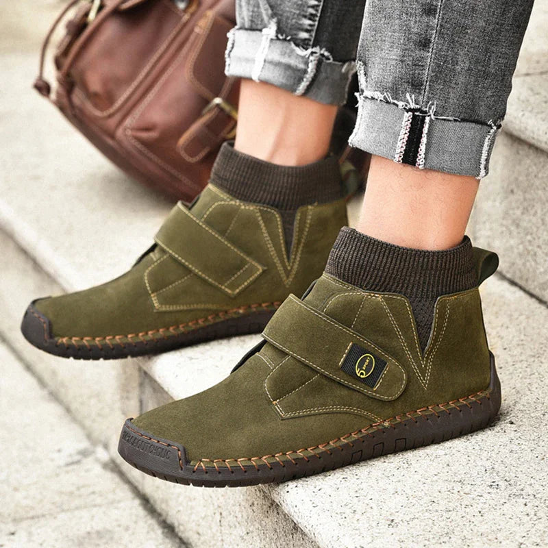 Men's Velcro Ankle Boots - Winter Sock Trainer Boots | GemTime Collective