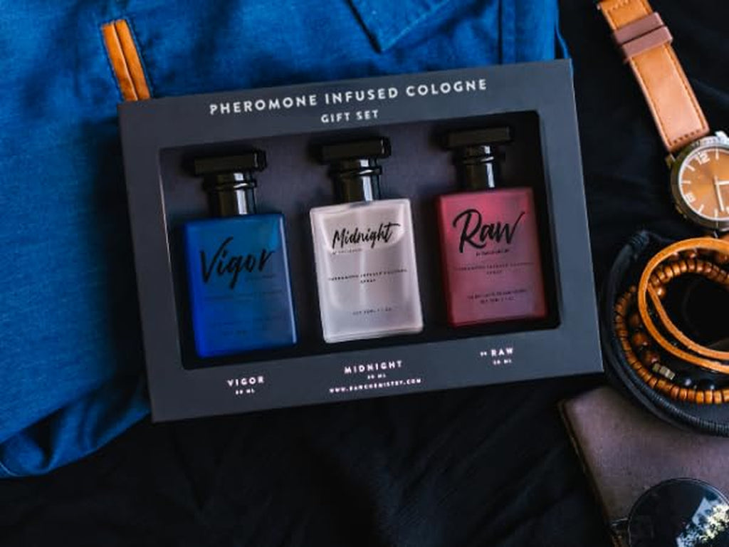 Elevate Your Presence with the Pheromone-Infused Men's Cologne Gift Set – Three Unique Fragrances for Every Occasion