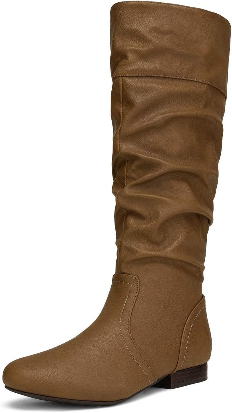 Elevate Your Winter Style with DREAM PAIRS Women's Chic Knee-High Pull-On Boots in Camel