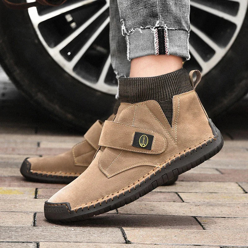 Men's Velcro Ankle Boots - Winter Sock Trainer Boots | GemTime Collective