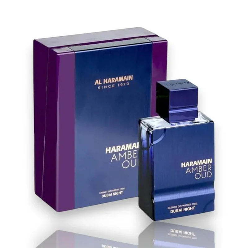 Indulge in Luxury with Al Haramain Amber Oud Dubai Night Eau De Parfum - 75 ML of Warm Sensual Bliss for Men