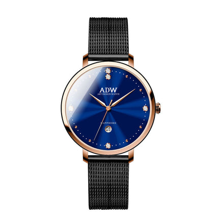 Women Rose Gold Simple Quartz Watch - Elegant Timepiece | GemTime Collective