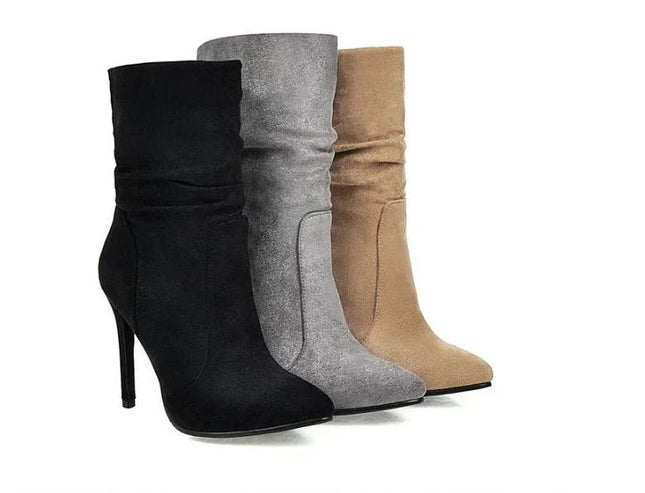High heel stiletto pointed socks boot elastic booties - GemTime Collective