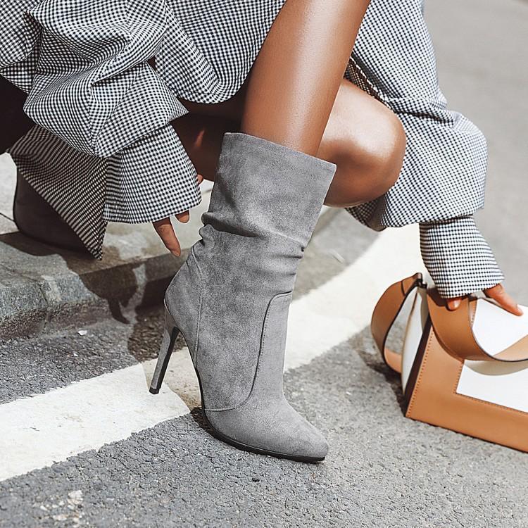 High heel stiletto pointed socks boot elastic booties - GemTime Collective