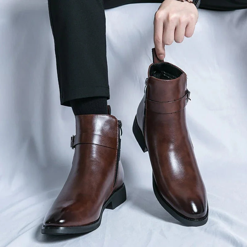 High - top British Fall Winter Men Western Boots Men - GemTime Collective