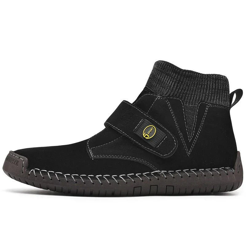 Velcro Shoes Men Ankle Boots Winter Sock Trainer Boots High Quality - GemTime Collective