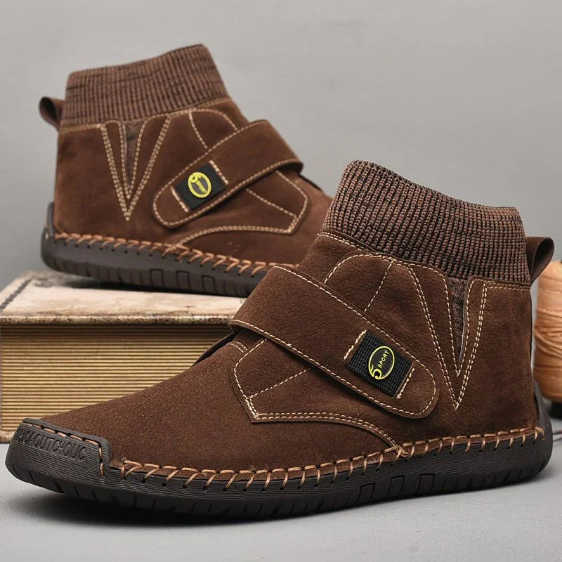 Velcro Shoes Men Ankle Boots Winter Sock Trainer Boots High Quality - GemTime Collective